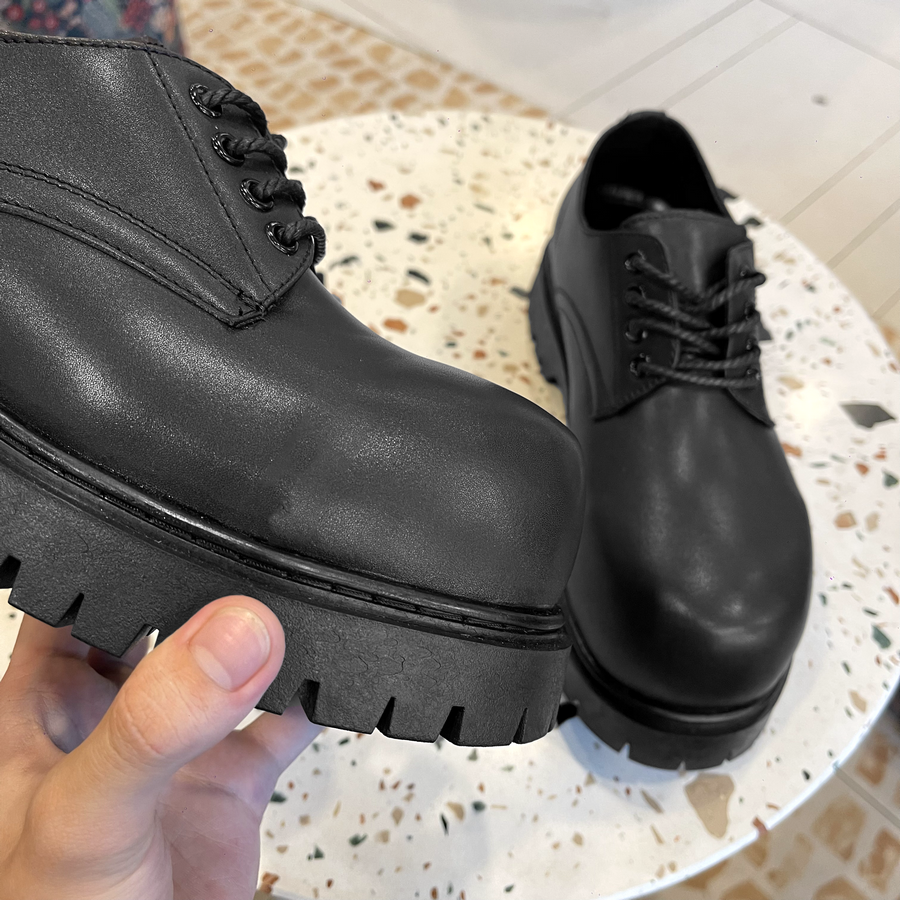 Giày Derby mũi cao Inichi G1326 đế cao 5cm có may đế